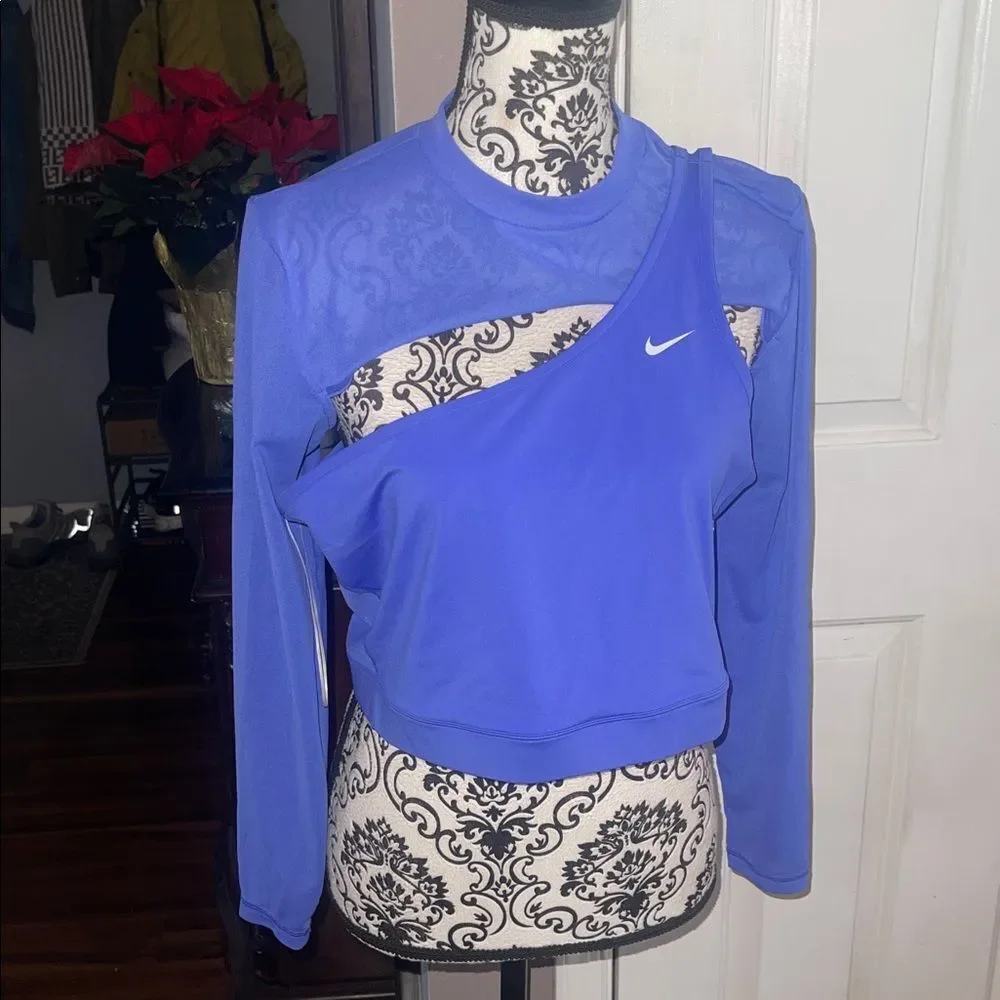 Nike pro Vibrant Blue Cutout Top